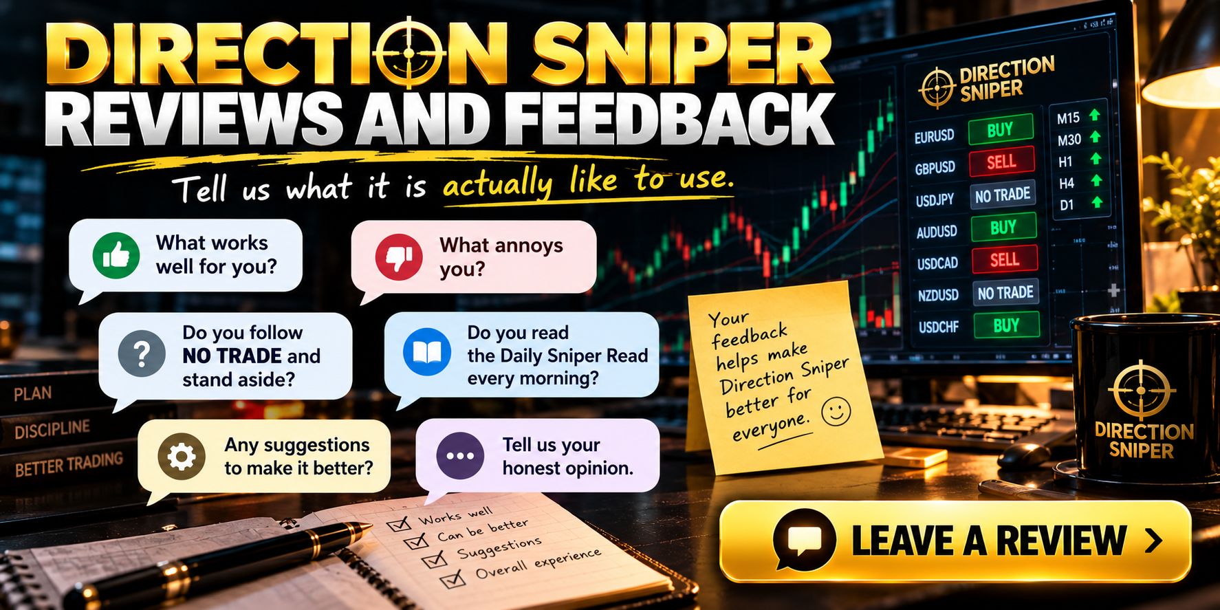 Direction Sniper reviews and feedback. Tell us what it is actually like to use.