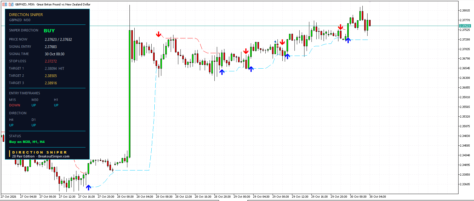 GBPNZD M30 panel, BUY, Target 1 HIT